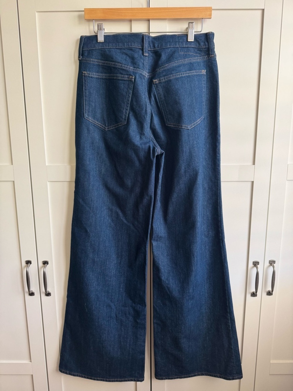 J.Crew Tall Wide-Leg Denim Trouser Jean in Rinse Wash Size 29T - Picture 4 of 5